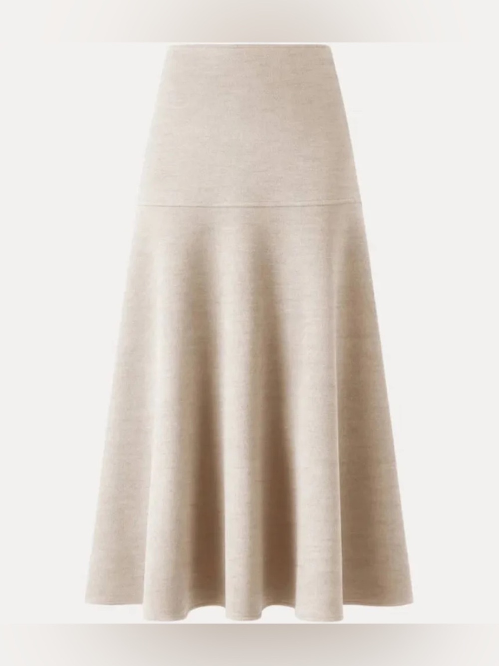 OGL FuzzLuxe Flared Maxi Skirt in Heather Beige size Medium. New with tag